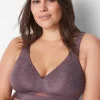 Full Coverage Bras^Lane Bryant Comfort Bliss Lightly Lined No-Wire Bra Marl Flint
