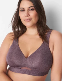 Full Coverage Bras^Lane Bryant Comfort Bliss Lightly Lined No-Wire Bra Marl Flint