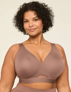 No-Wire Bras And Bralettes^Lane Bryant Comfort Bliss Lightly Lined No-Wire Bra Deep Taupe