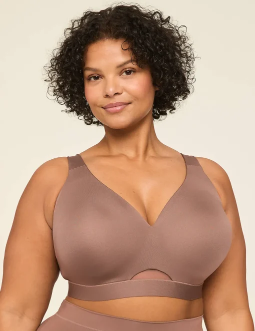 No-Wire Bras And Bralettes^Lane Bryant Comfort Bliss Lightly Lined No-Wire Bra Deep Taupe