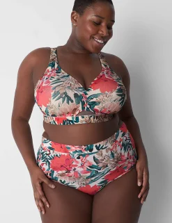 No-Wire Bras And Bralettes^Lane Bryant Comfort Bliss Lightly Lined No-Wire Bra Tropical Garden Sand Dollar