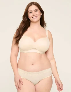 F To K Cups^Lane Bryant Comfort Bliss Lightly Lined Balconette Bra Sand Dollar