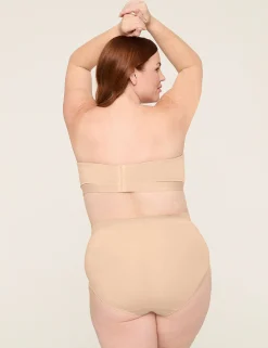 Underwire Bras^Lane Bryant Comfort Bliss Lightly Lined Strapless Bra Cafe