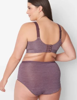 Full Coverage Bras^Lane Bryant Comfort Bliss Lightly Lined No-Wire Bra Marl Flint