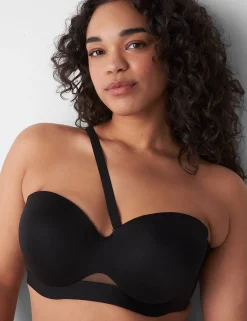 F To K Cups^Lane Bryant Comfort Bliss Lightly Lined Strapless Bra Black