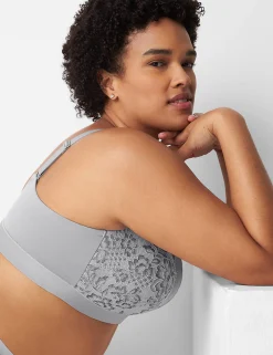 Full Coverage Bras^Lane Bryant Comfort Bliss Lightly Lined No-Wire Bra Alloy