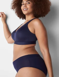 Full Coverage Bras^Lane Bryant Comfort Bliss Lightly Lined No-Wire Bra Maritime Blue