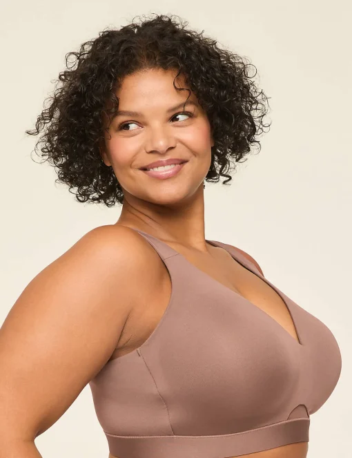 No-Wire Bras And Bralettes^Lane Bryant Comfort Bliss Lightly Lined No-Wire Bra Deep Taupe