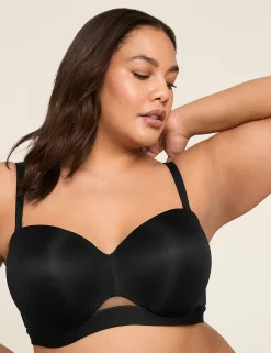 F To K Cups^Lane Bryant Comfort Bliss Lightly Lined Strapless Bra Black