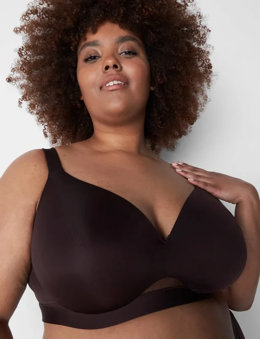 Underwire Bras^Lane Bryant Comfort Bliss Lightly Lined Full Coverage Bra Chocolate Plum