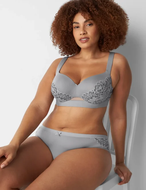 Underwire Bras^Lane Bryant Comfort Bliss Lightly Lined Balconette Bra Alloy