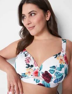 Underwire Bras^Lane Bryant Comfort Bliss Lightly Lined Full Coverage Bra Botanical Blooms
