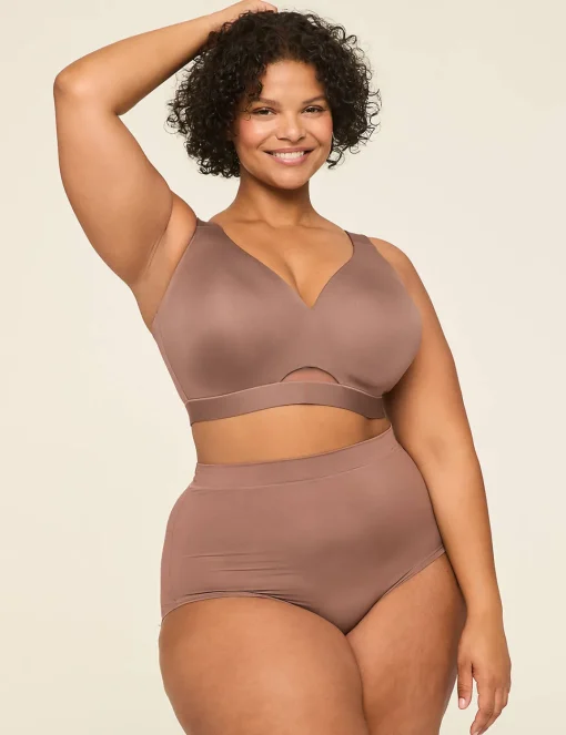 No-Wire Bras And Bralettes^Lane Bryant Comfort Bliss Lightly Lined No-Wire Bra Deep Taupe