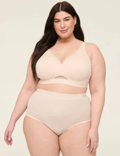 F To K Cups^Lane Bryant Comfort Bliss Lightly Lined No-Wire Bra Sand Dollar