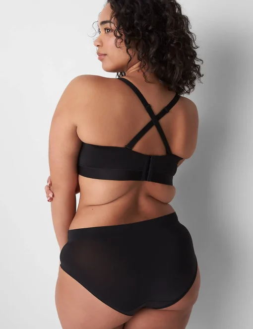 F To K Cups^Lane Bryant Comfort Bliss Lightly Lined Strapless Bra Black