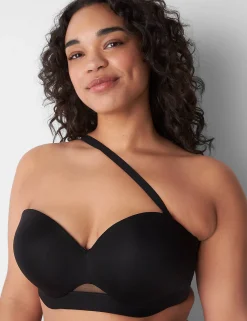 F To K Cups^Lane Bryant Comfort Bliss Lightly Lined Strapless Bra Black