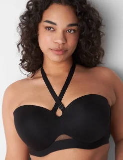F To K Cups^Lane Bryant Comfort Bliss Lightly Lined Strapless Bra Black