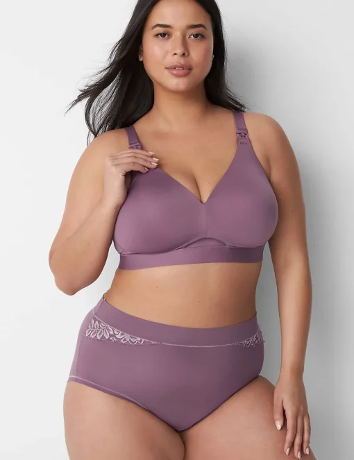 Full Coverage Bras^Lane Bryant Comfort Bliss Nursing Bra Arctic Dusk