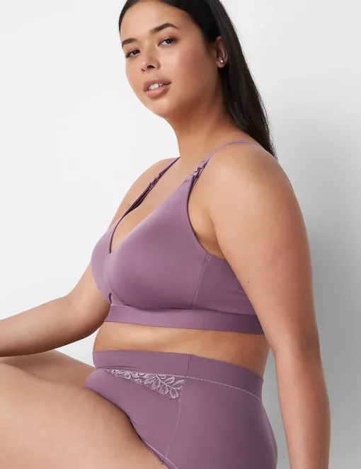 Full Coverage Bras^Lane Bryant Comfort Bliss Nursing Bra Arctic Dusk