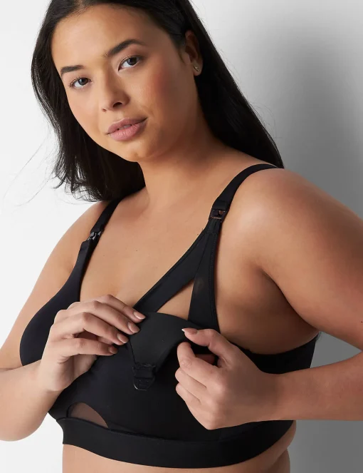 Full Coverage Bras^Lane Bryant Comfort Bliss Nursing Bra Black