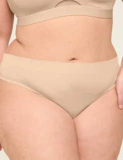 Thong Panties^Lane Bryant Comfort Bliss Wide-Side Thong Cafe