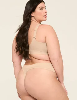 Thong Panties^Lane Bryant Comfort Bliss Wide-Side Thong Cafe
