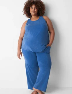 Sleep Separates^Lane Bryant Comfy Cotton Acid Wash Sleep Tank Beaucoup Blue