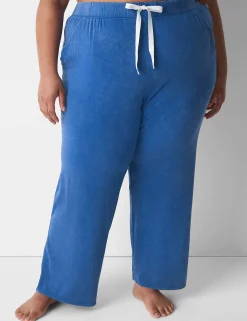 Sleep Separates^Lane Bryant Comfy Cotton Acid Wash Sleep Pant Beaucoup Blue