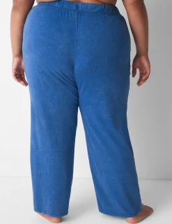 Sleep Separates^Lane Bryant Comfy Cotton Acid Wash Sleep Pant Beaucoup Blue