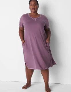 Sleepshirts^Lane Bryant Comfy Cotton Sleepshirt Flint