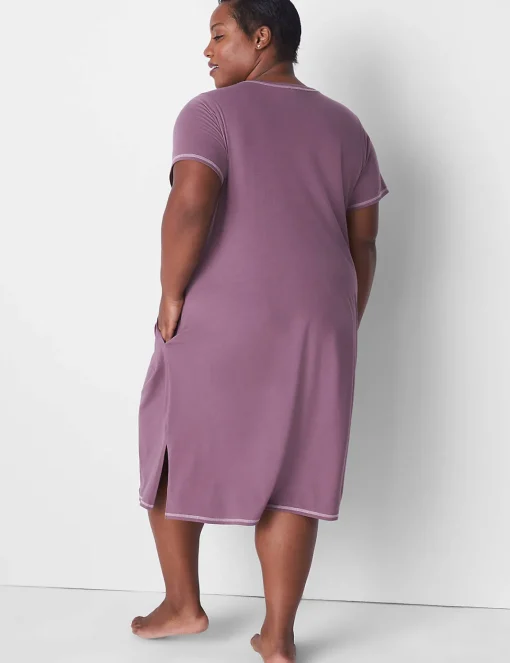 Sleepshirts^Lane Bryant Comfy Cotton Sleepshirt Flint