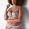 Underwire Bras^Lane Bryant Cotton Boost Plunge Bra Jungle Leaves White