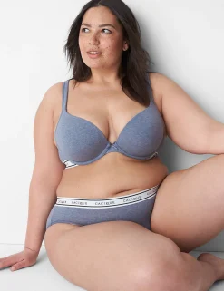 Plunge Bras^Lane Bryant Cotton Boost Plunge Bra Grisaille Heather