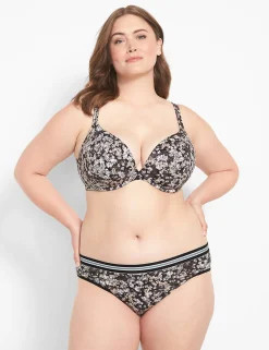 Plunge Bras^Lane Bryant Cotton Boost Plunge Bra Mini Meadows