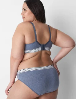 Underwire Bras^Lane Bryant Cotton Boost Plunge Bra Grisaille Heather