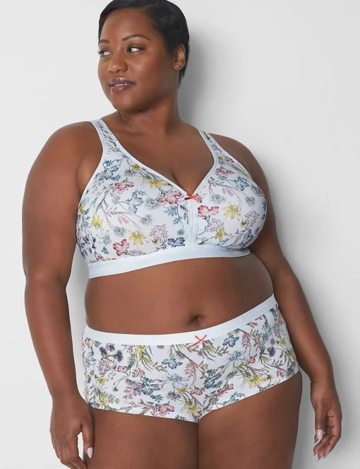 Boyshort Panties^Lane Bryant Cotton Boyshort Panty Illustration Botanical