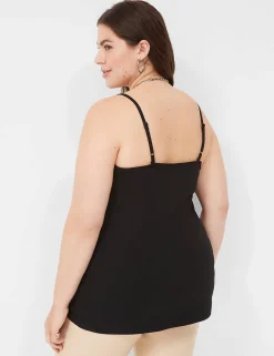 Knit Tops^Lane Bryant Cotton Cami Black