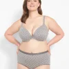 Brief Panties^Lane Bryant Cotton Full Brief Panty Grey Dots