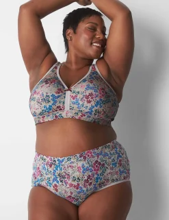 Brief Panties^Lane Bryant Cotton Full Brief Panty With Wide Waistband Midnight