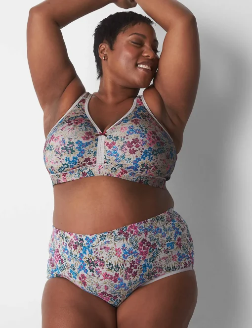 Brief Panties^Lane Bryant Cotton Full Brief Panty With Wide Waistband Midnight