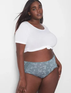 Brief Panties^Lane Bryant Cotton Full Brief Panty With Lace-Trimmed Back Aries Star