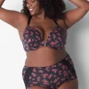 Brief Panties^Lane Bryant Cotton Full Brief Panty With Lace-Trimmed Back Mini Roses