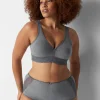 Brief Panties^Lane Bryant Cotton Full Brief Panty With Lace Back Medium Heather Grey