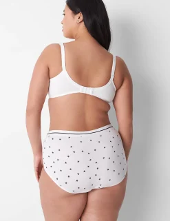 Brief Panties^Lane Bryant Cotton Full Brief Panty With Wide Waistband Tiny Stars