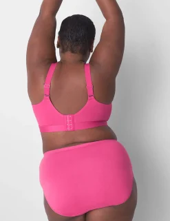 Brief Panties^Lane Bryant Cotton Full Brief Panty With Lace Trim Pink Yarrow