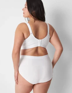 Brief Panties^Lane Bryant Cotton Full Brief Panty With Wide Waistband Bright White