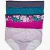 Brief Panties^Lane Bryant Cotton High-Leg Brief Panty - 5 Pack Spring Cool Pack