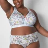Brief Panties^Lane Bryant Cotton High-Leg Brief Panty With Lace Back Illustration Botanical