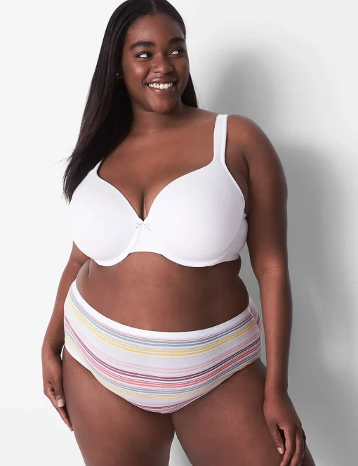 Brief Panties^Lane Bryant Cotton High-Leg Brief Panty Stripes