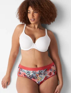 Brief Panties^Lane Bryant Cotton High-Leg Brief Panty With Wide Waistband Gardens Red
